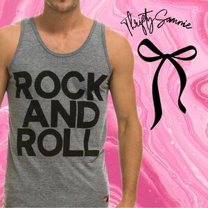 Aviator Nation Gray Rock and Roll MENS Tank Top